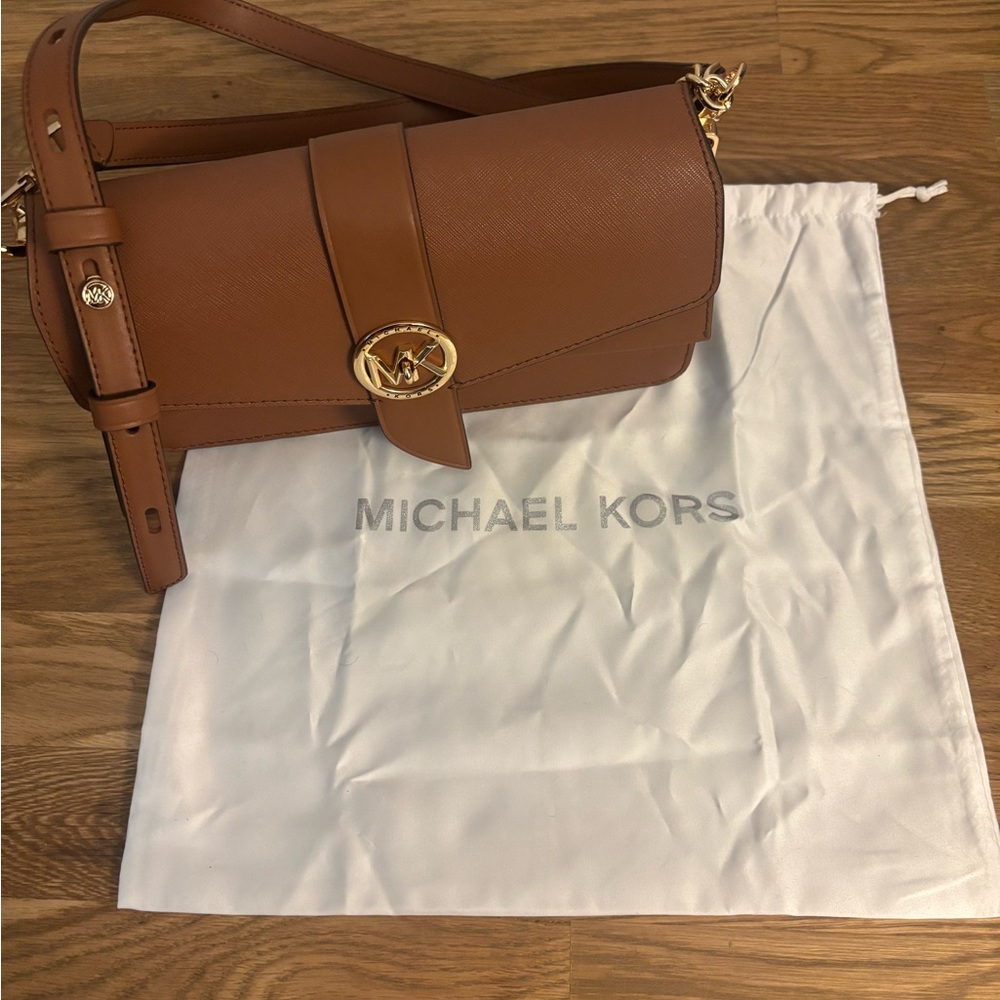 Michael Kors Tan Leather Handbag! WORN ONCE!